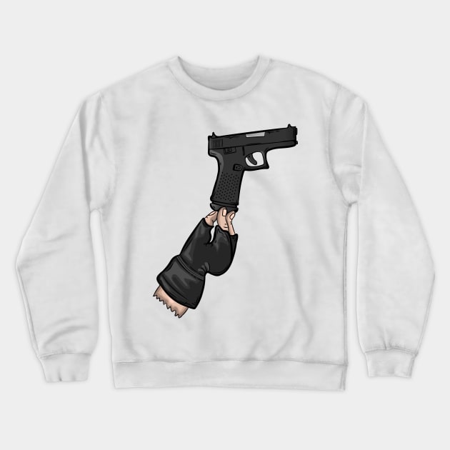 italian pistol joke Crewneck Sweatshirt by Scrapyardigan